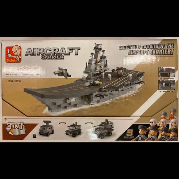 Sluban Lego ARMY Aircraft carrier 3 in 1 B, - Picture 2 of 2